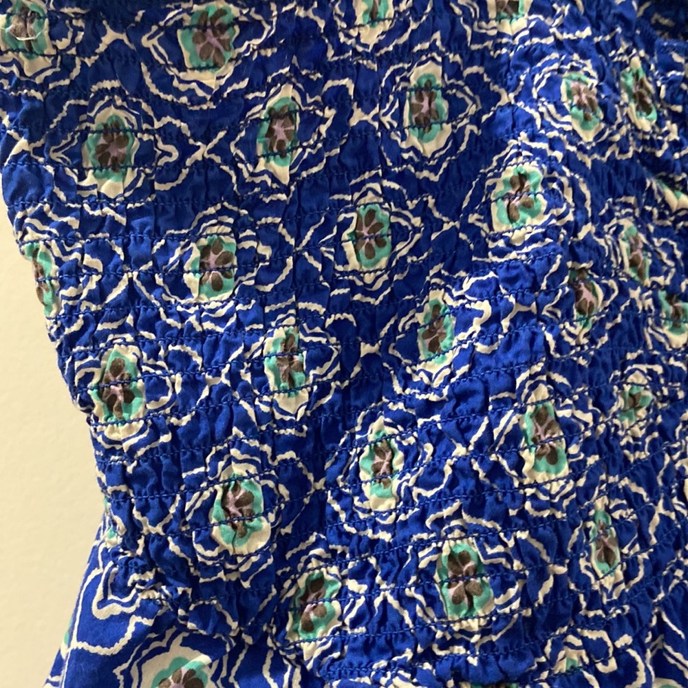 Lane Bryant 16 smock blue and teal tank EUC - Picture 4 of 12